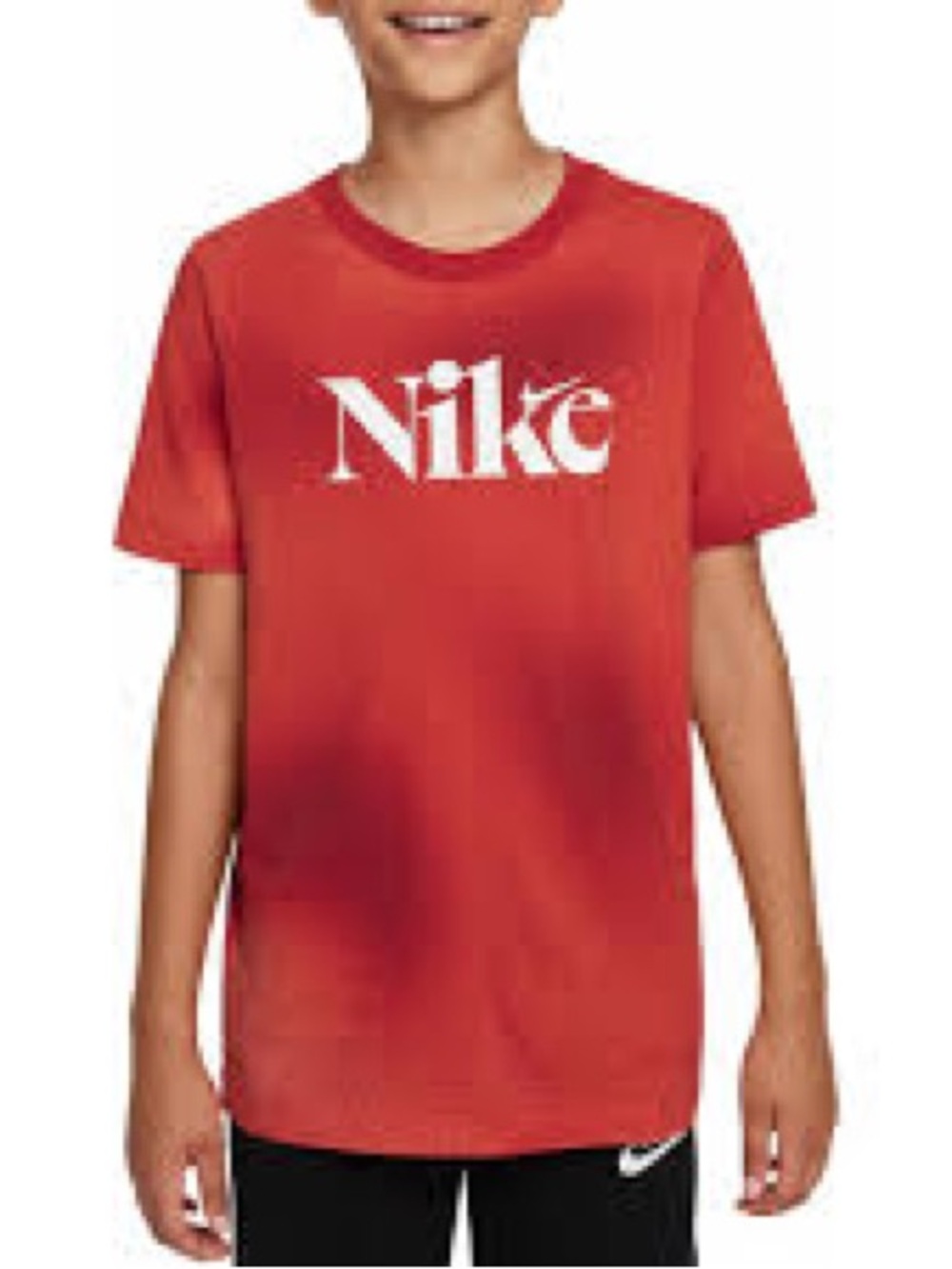 Nike Red Short Sleeve Tee with White Logo